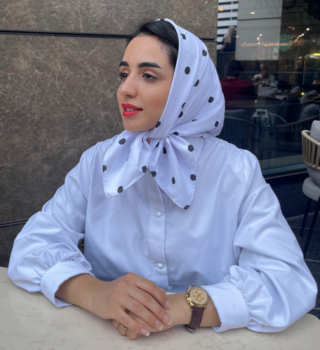 خرید مینی اسکارف خال خالی