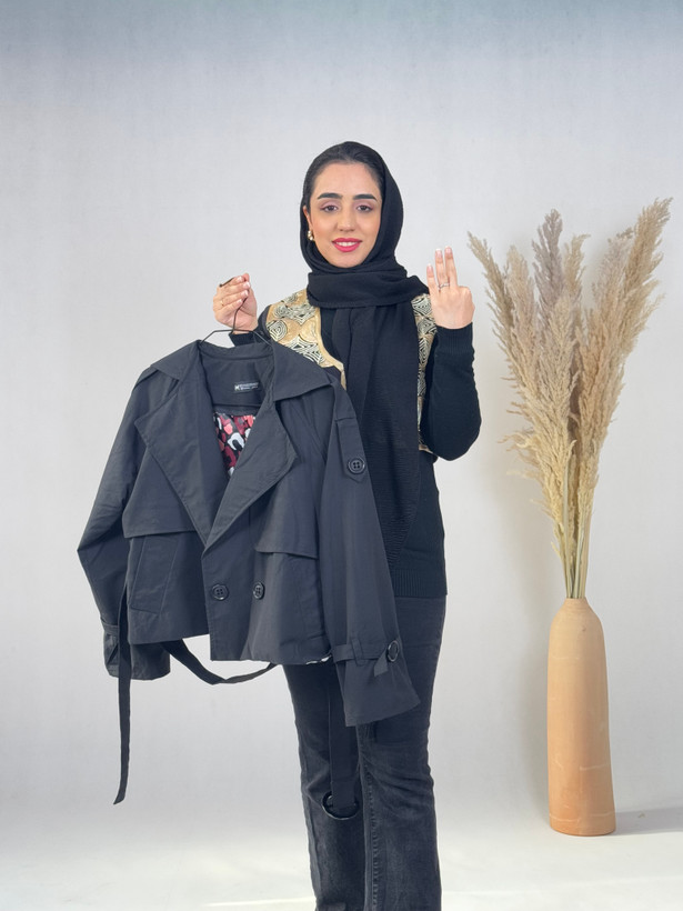 معرفی بارانی با استر کشی سرخابی و پلنکی