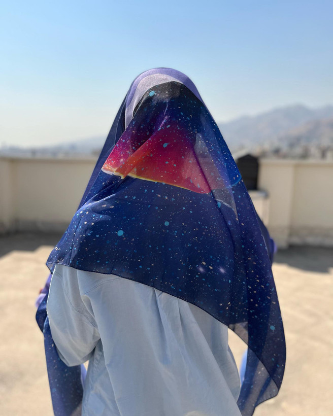 خرید شال نخی لطیف کهکشانی