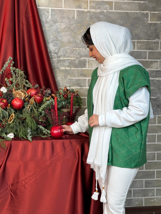 تنخور وست کوک دوزی یلدا به رنگ سبز