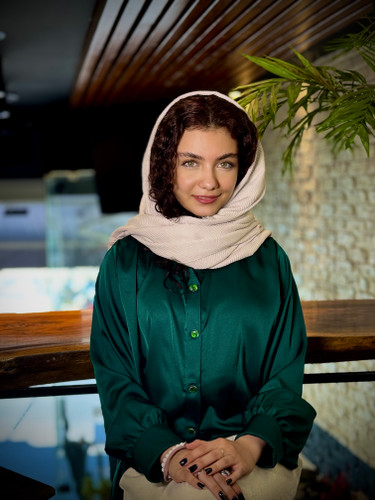 خرید و فروش شومیز ساتن سیلک سبز