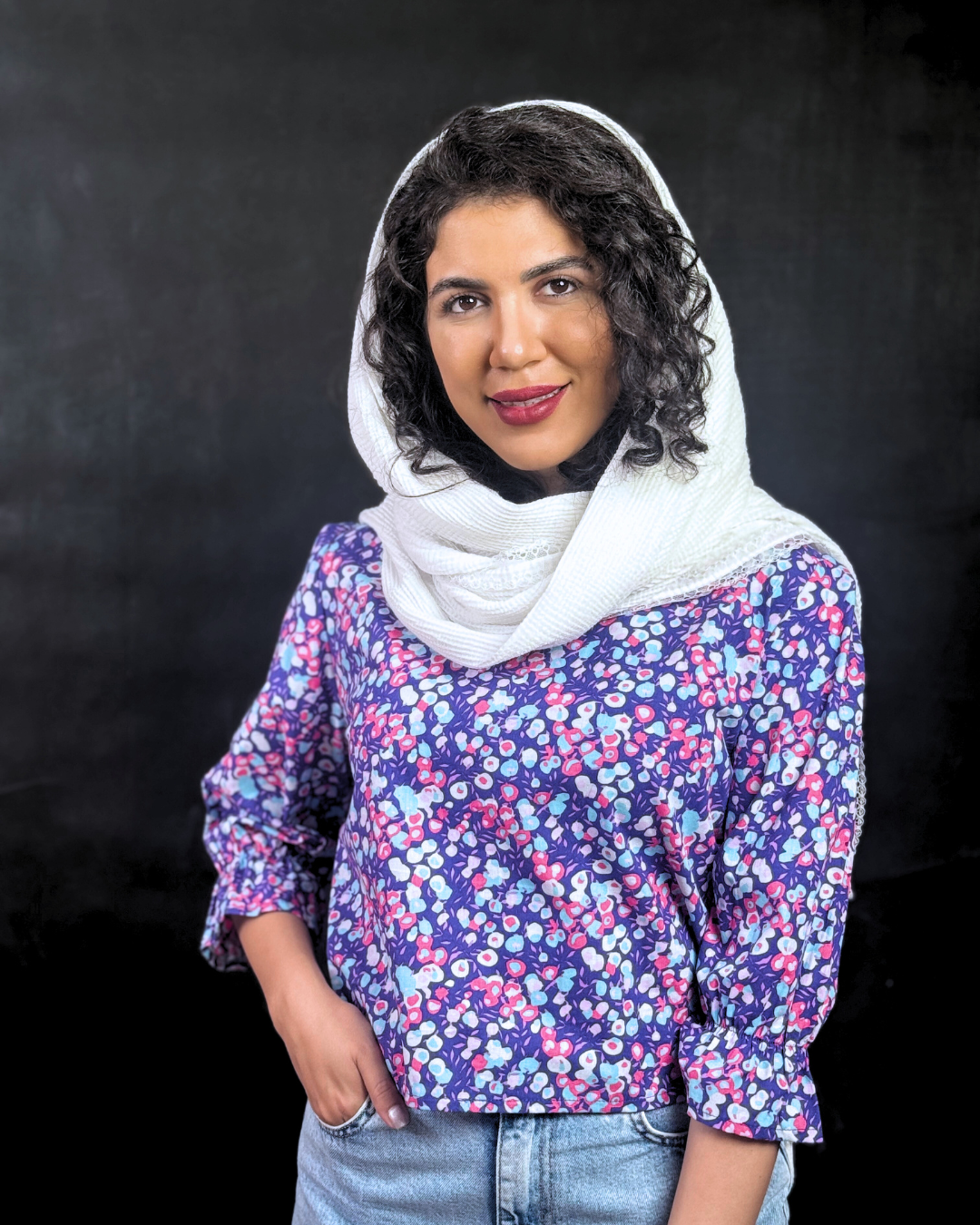 شومیز بهاری نخی زنانه گلدار مدل تابستانه