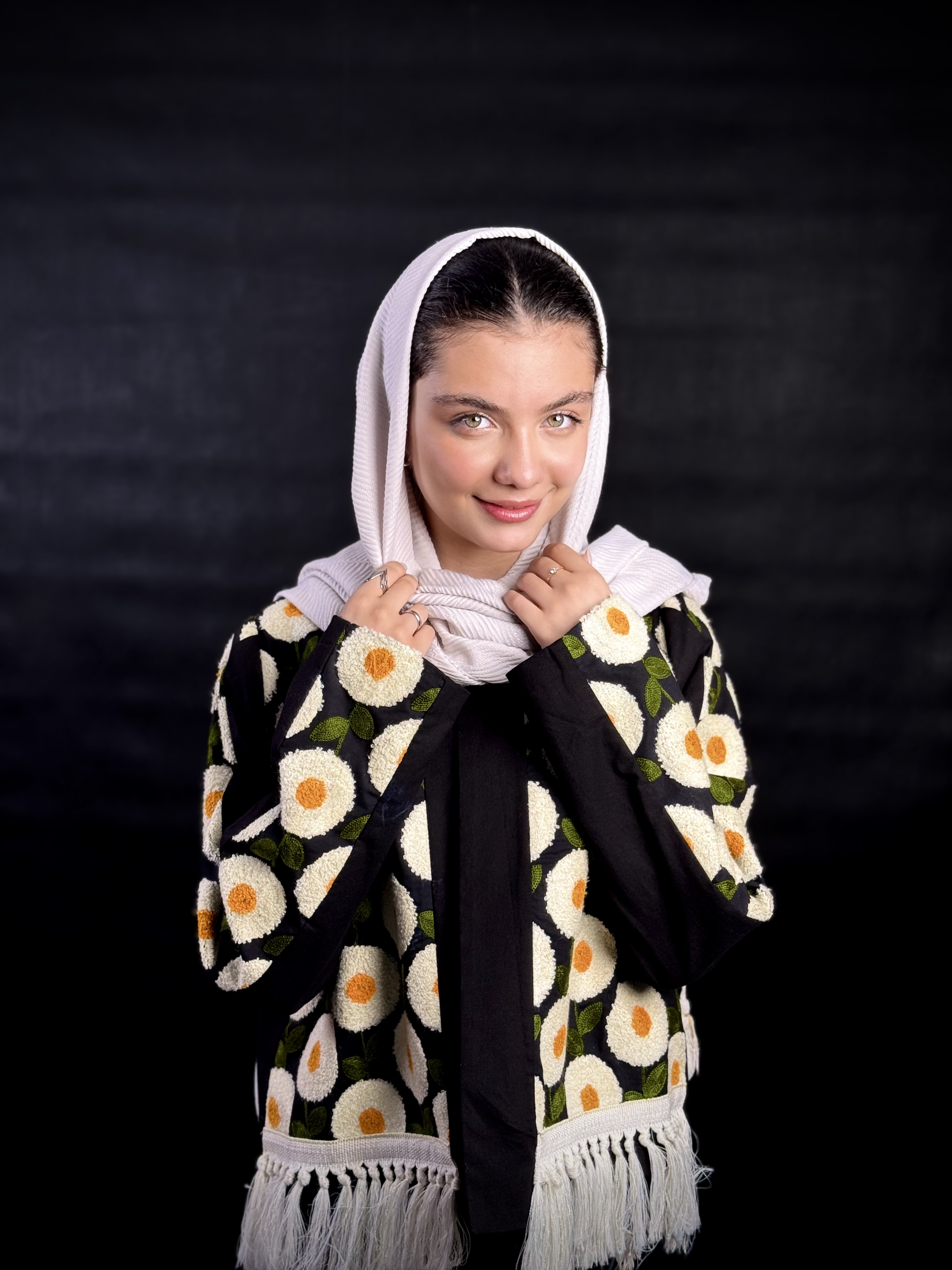 کت لینن بخارادوزی مشکی زنانه مدل تابستانه