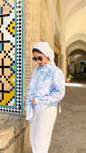 شومیز گره ای ترند لینن زنانه