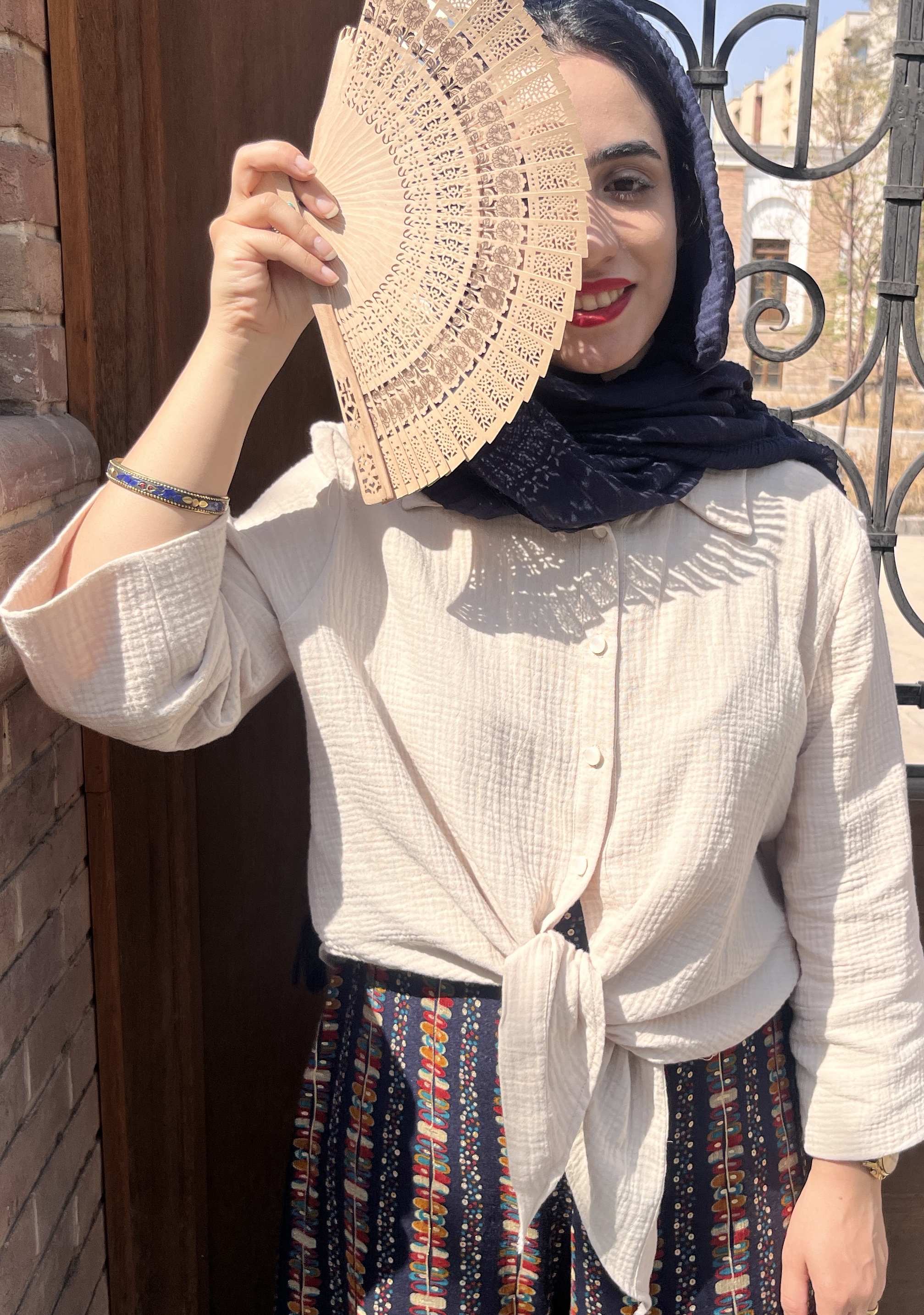 شومیز موسیلین گره ای تک رنگ زنانه